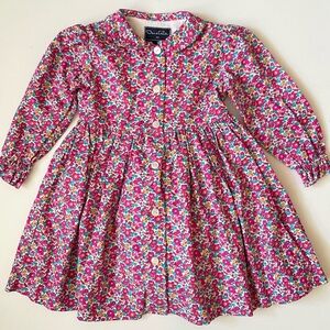 Oscar de la Renta Girls’ Floral Corduroy Dress - 18M
